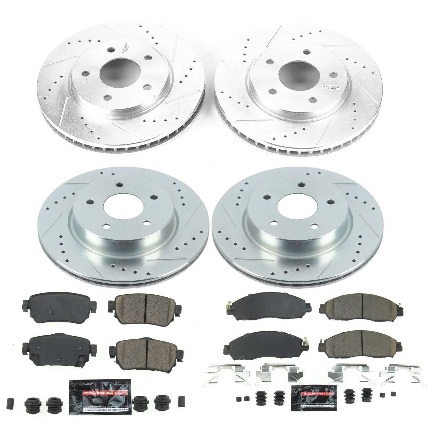 PowerStop Front & Rear Z23 Evolution Sport Brake Kit | Nissan Leaf (18-19) (K8274)