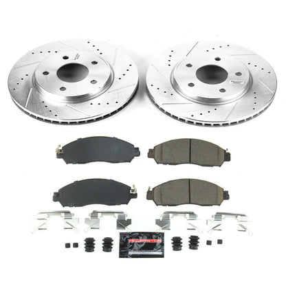 PowerStop Front Z23 Evolution Sport Brake Kit | Nissan Leaf (18-19) (K8275)