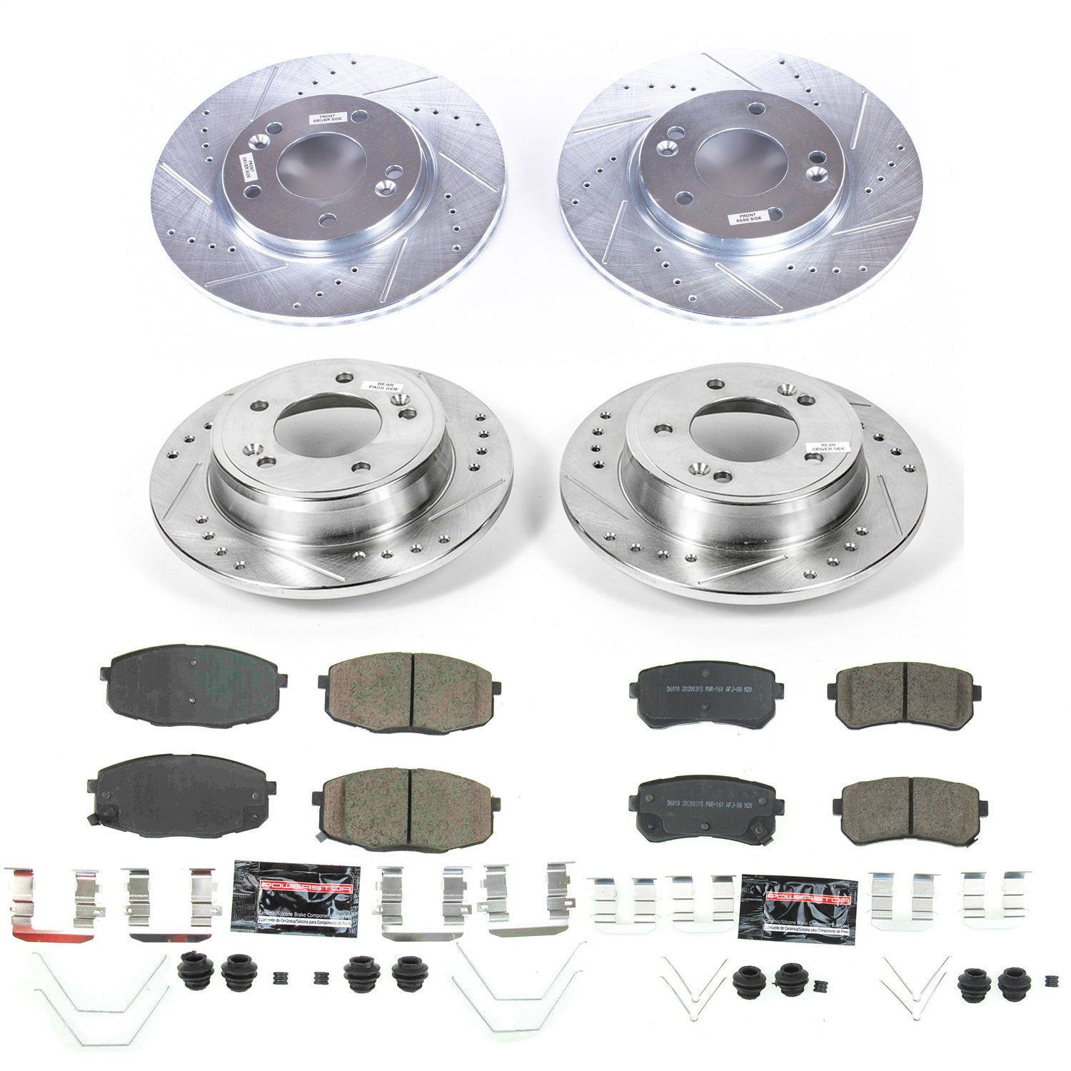 PowerStop Front & Rear Z23 Evolution Sport Brake Kit | Hyundai Kona (18-19) (K8278)