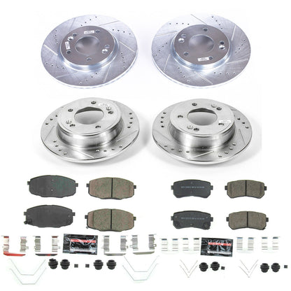 PowerStop Front & Rear Z23 Evolution Sport Brake Kit | Hyundai Kona (18-19) (K8278)