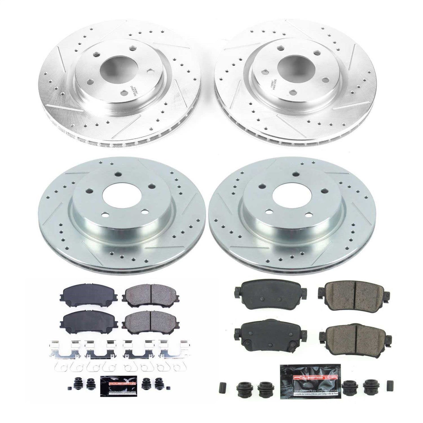 PowerStop Front & Rear Z23 Evolution Sport Brake Kit | Nissan Rogue (18-19) (K8289)