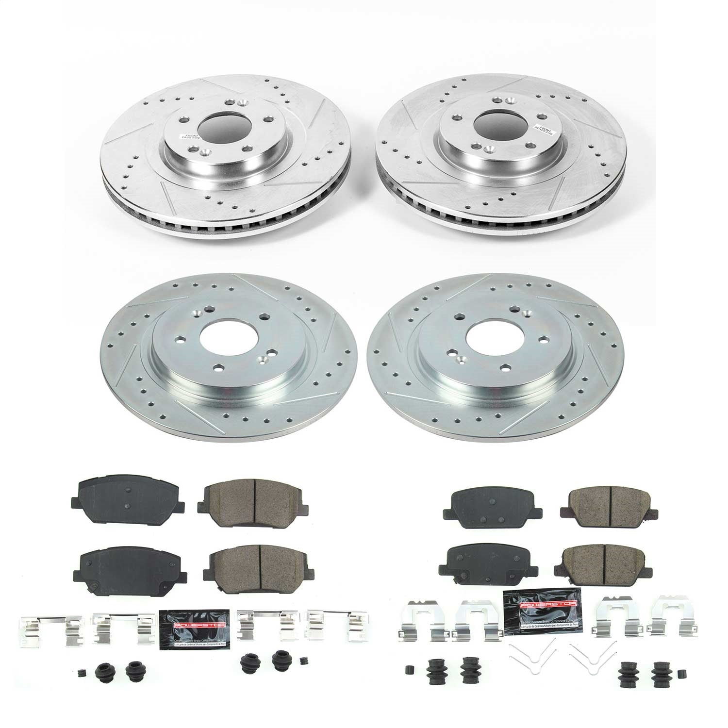 PowerStop Front & Rear Z23 Evolution Sport Brake Kit | Hyundai Santa Fe (19) (K8308)