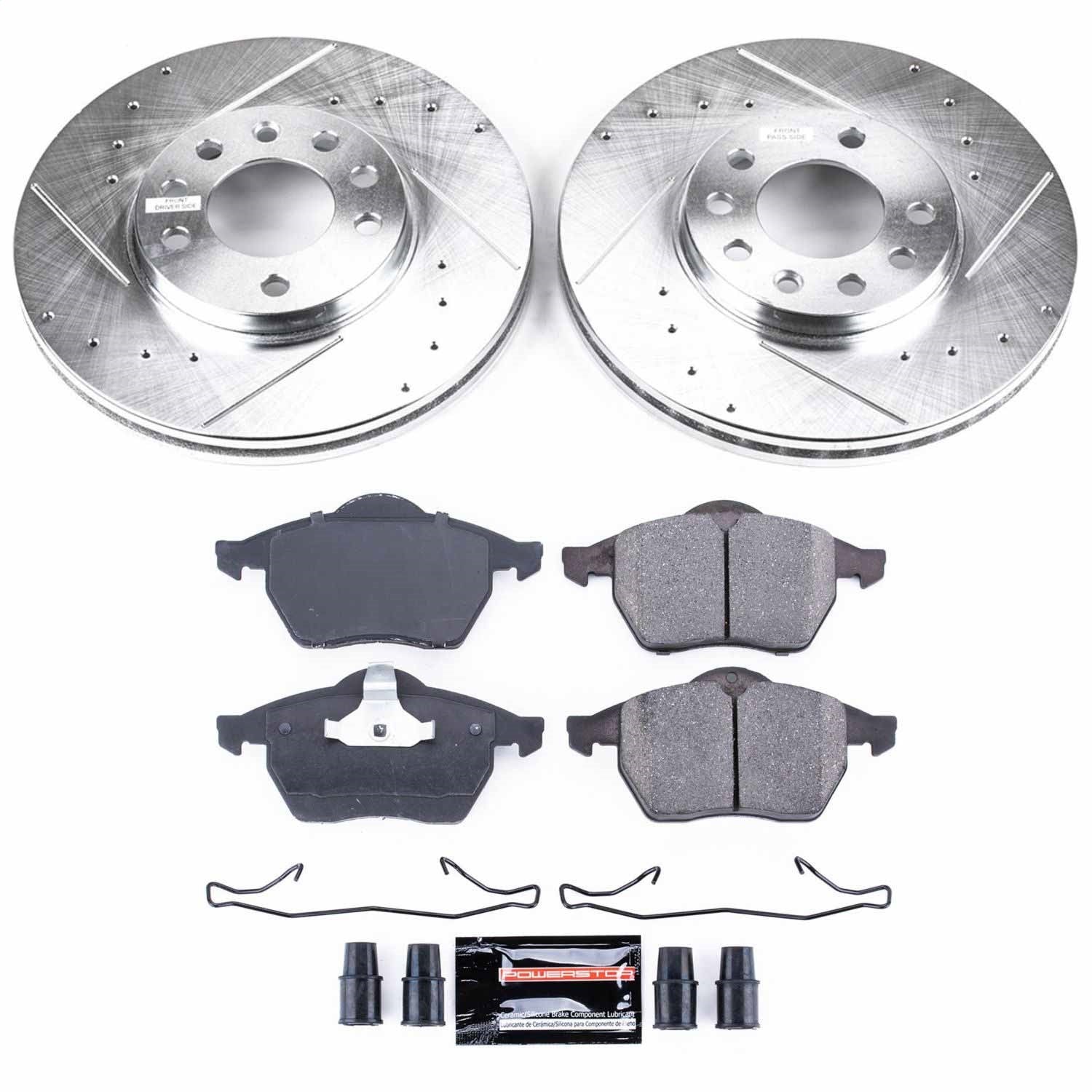 PowerStop Front Z23 Evolution Sport Brake Kit | Saab 900 (97-98) (K832)