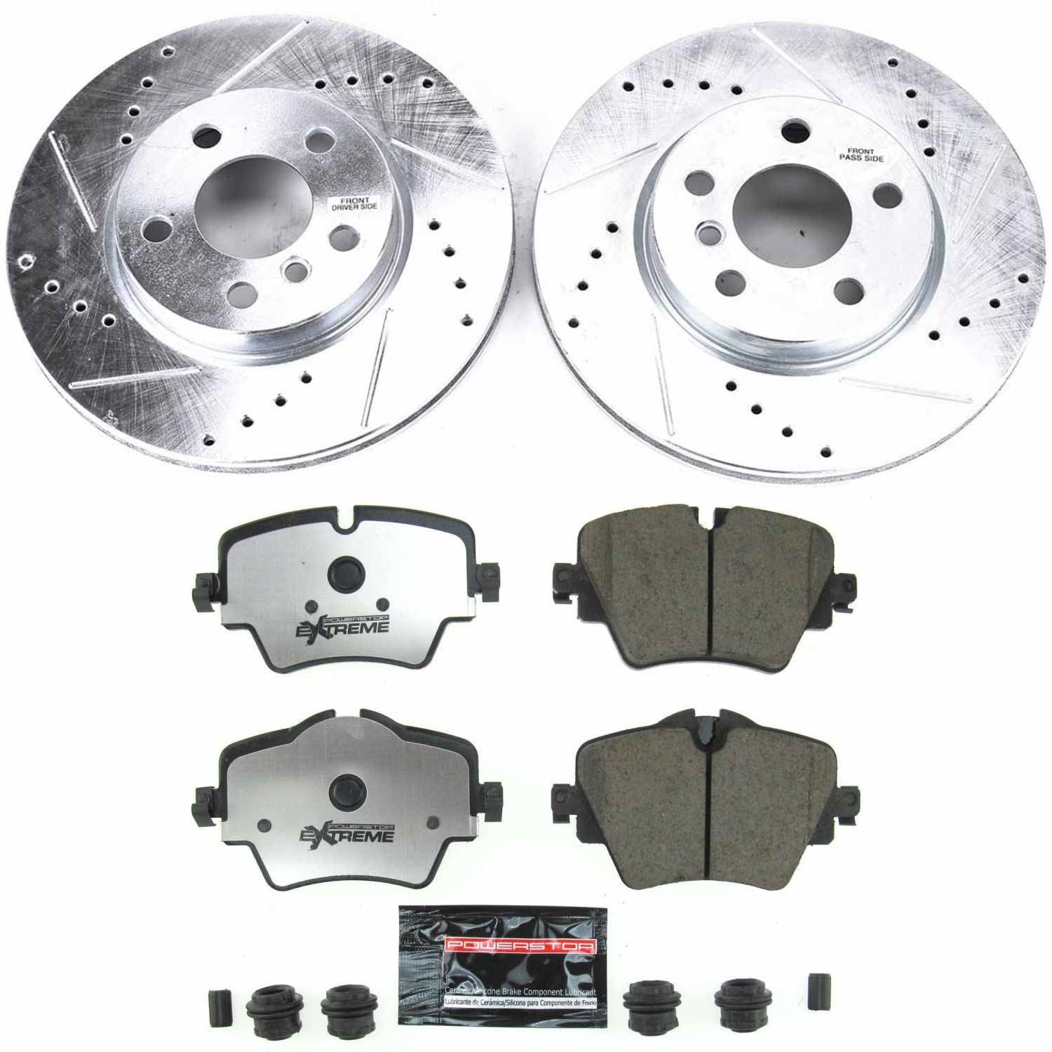PowerStop Z26 Street Warrior Front Brake Kit | Mini Cooper Clubman (19) (K8323-26)