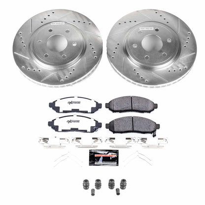 PowerStop Front Z36 Truck & Tow Brake Kit | Nissan Frontier 2019 (K8325-36)