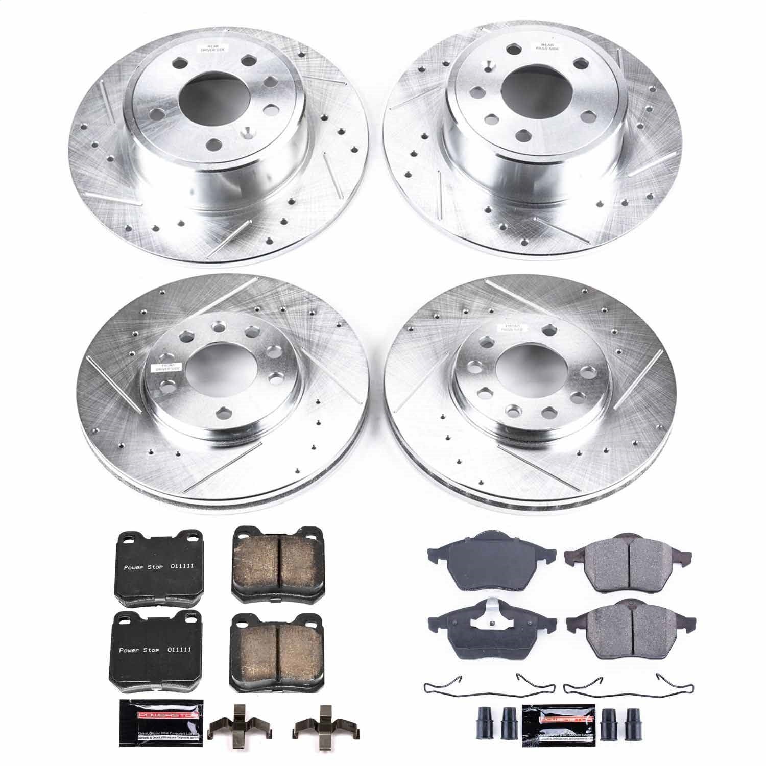 PowerStop Front & Rear Z23 Evolution Sport Brake Kit | Saab 900 (97-98) (K833)