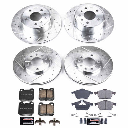 PowerStop Front & Rear Z23 Evolution Sport Brake Kit | Saab 900 (97-98) (K833)