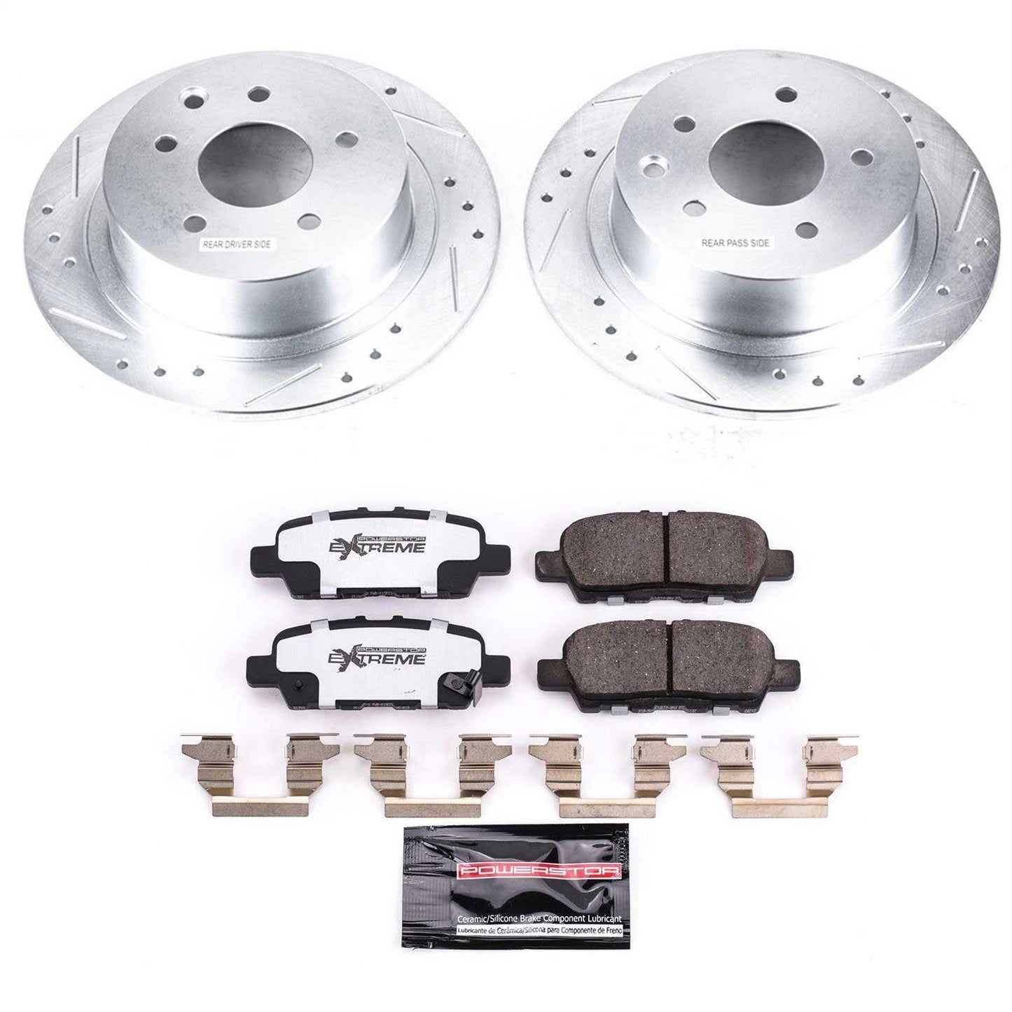 PowerStop Rear Z26 Street Warrior Brake Kit | Nissan Sentra (19) (K8335-26)