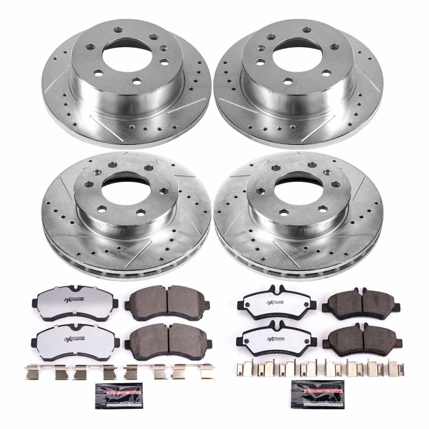 PowerStop Front & Rear Z36 Truck & Tow Brake Kit | Freightliner Sprinter 3500 2017 (K8342-36)