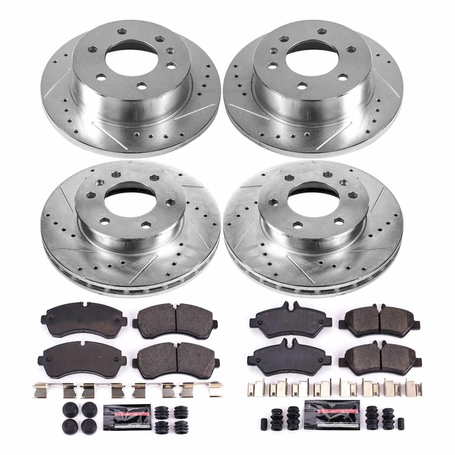PowerStop Front & Rear Z23 Evolution Sport Brake Kit | Freightliner Sprinter 3500 (17) (K8342)