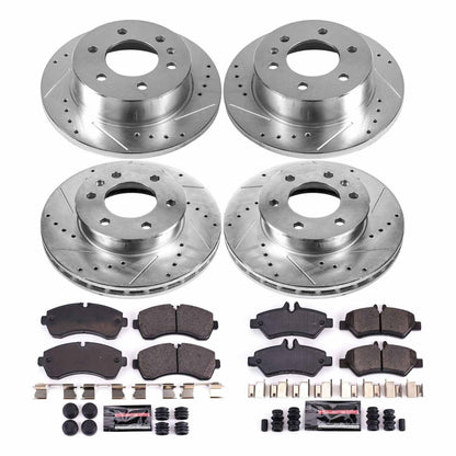 PowerStop Front & Rear Z23 Evolution Sport Brake Kit | Freightliner Sprinter 3500 (17) (K8342)