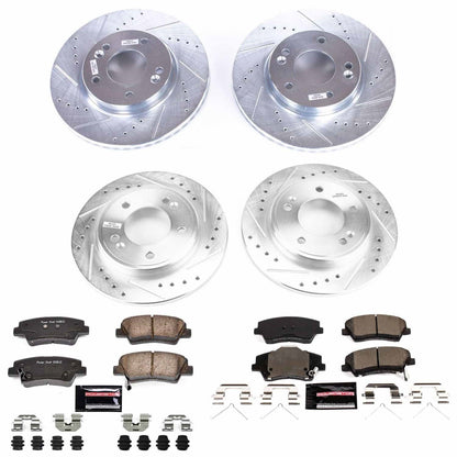 PowerStop Front & Rear Z23 Evolution Sport Brake Kit | Hyundai Elantra (19) (K8344)
