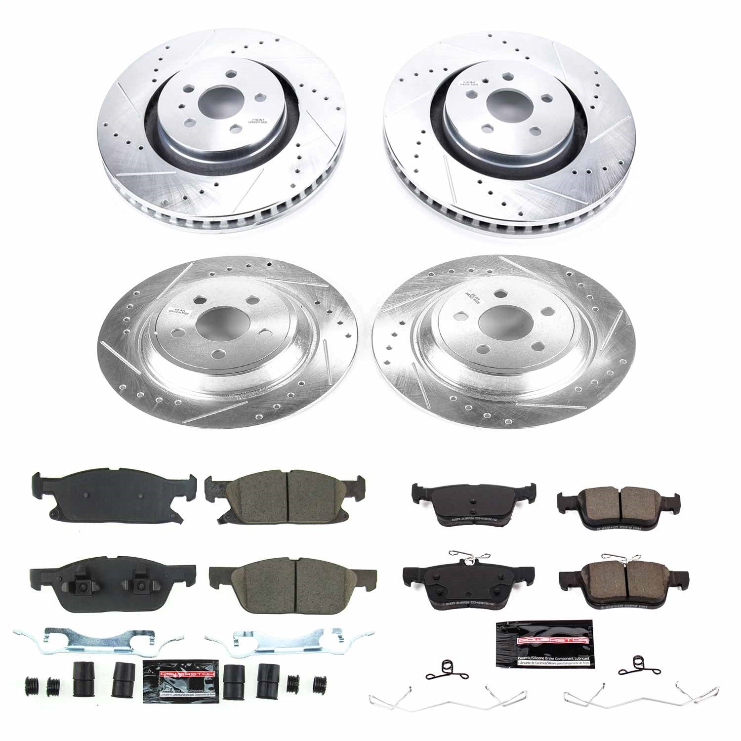 PowerStop Front & Rear Z23 Evolution Sport Brake Kit | Ford Edge (19) (K8349)