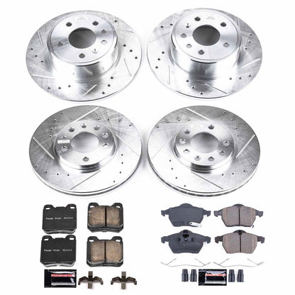 PowerStop Front & Rear Z23 Evolution Sport Brake Kit | Saab 9-3 (99-03) (K835)