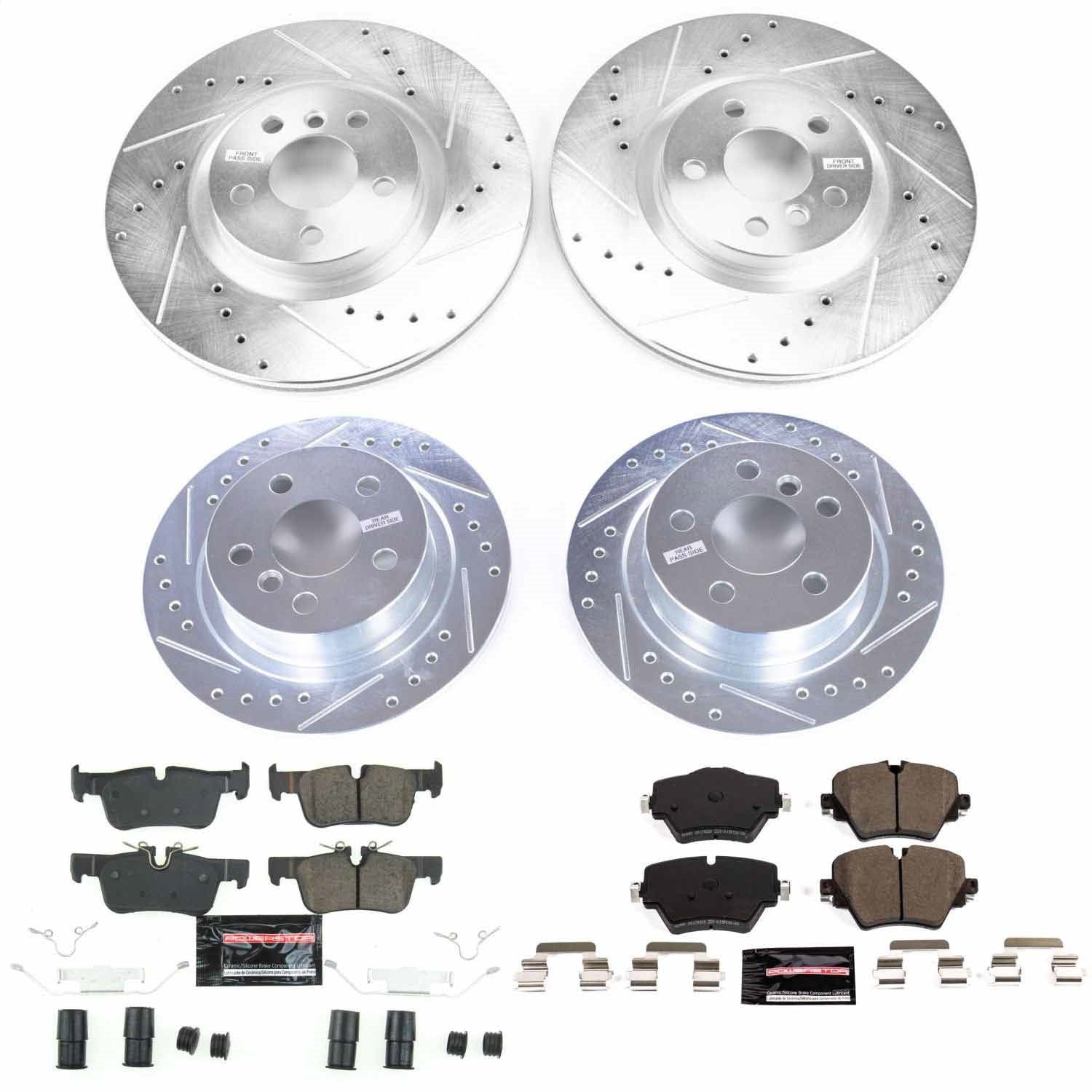 PowerStop Front & Rear Z23 Evolution Sport Brake Kit | Mini Cooper Countryman (17-19) (K8356)