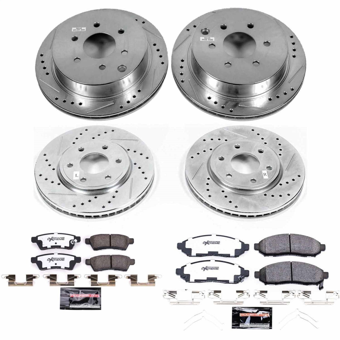 PowerStop Front & Rear Z36 Truck & Tow Brake Kit | Nissan Frontier (19) (K8357-36)