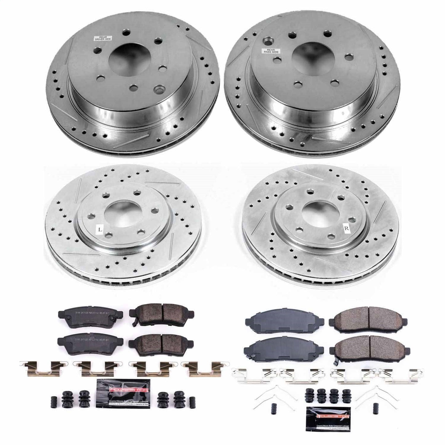 PowerStop Front & Rear Z23 Evolution Sport Brake Kit | Nissan Frontier (19) (K8357)
