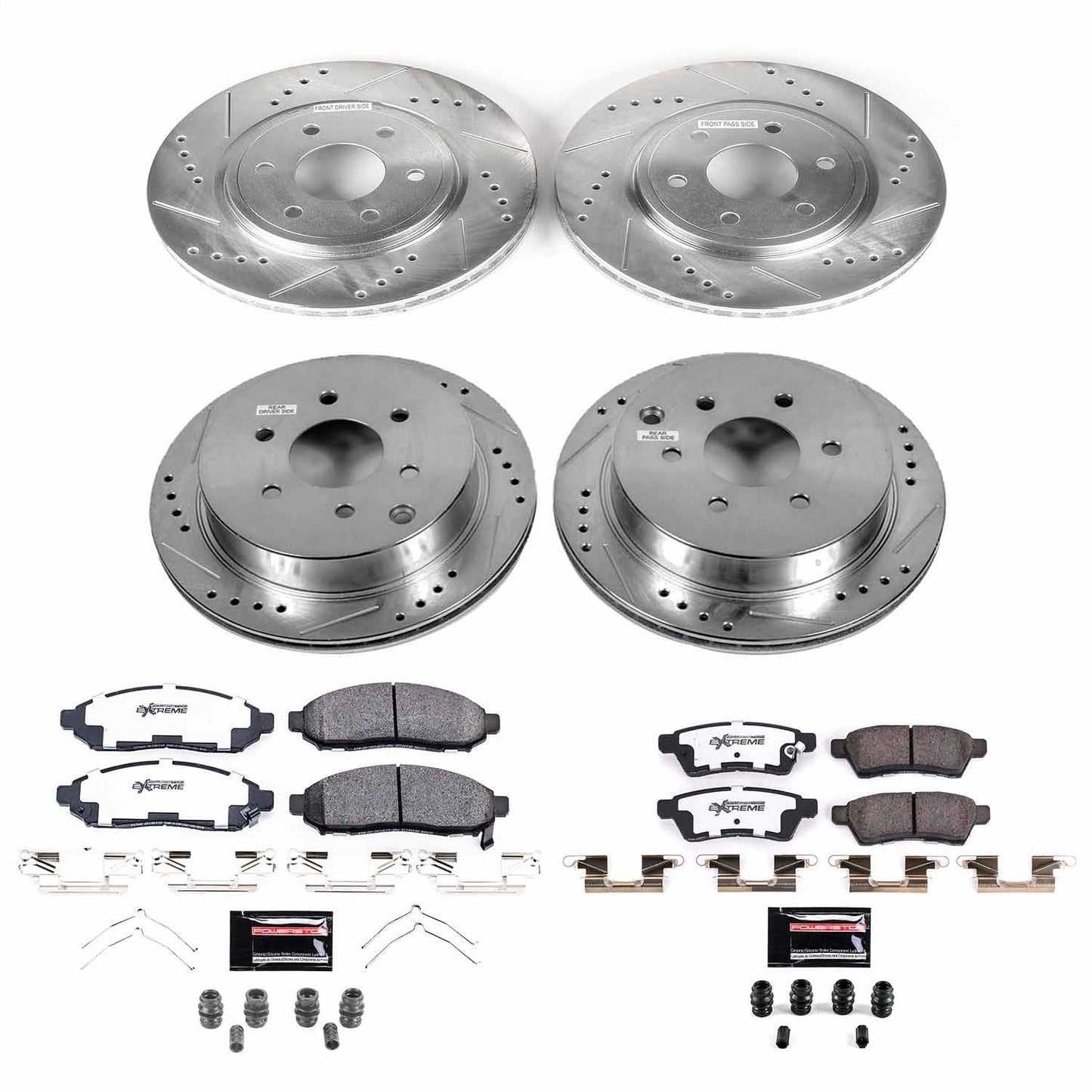 PowerStop Front & Rear Z36 Truck & Tow Brake Kit | Nissan Frontier (19) (K8358-36)