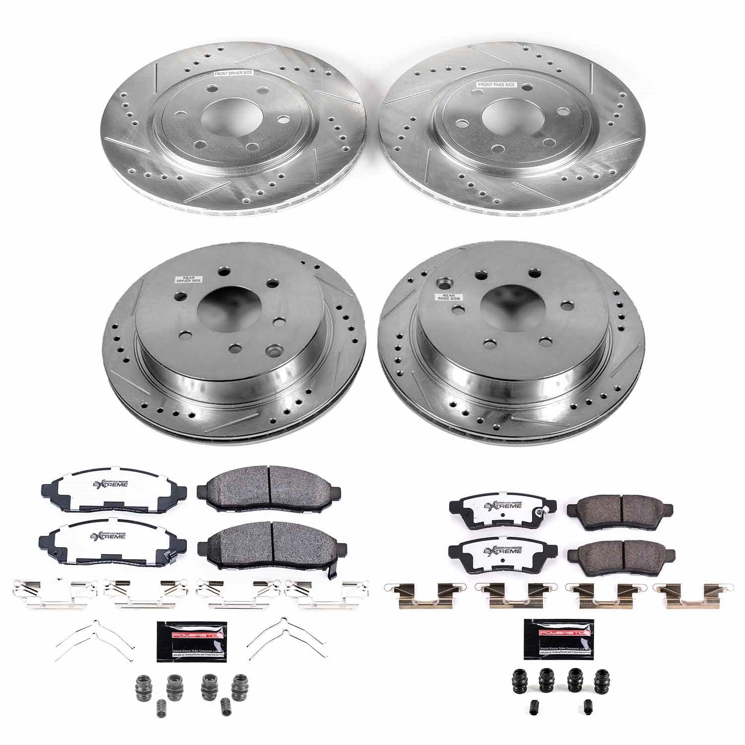 PowerStop Front & Rear Z36 Truck & Tow Brake Kit | Nissan Frontier (19) (K8358-36)
