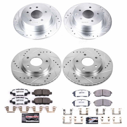 PowerStop Front & Rear Z26 Street Warrior Brake Kit | Nissan Sentra (19) (K8359-26)