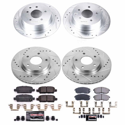 PowerStop Front & Rear Z23 Evolution Sport Brake Kit | Nissan Sentra (19) (K8359)