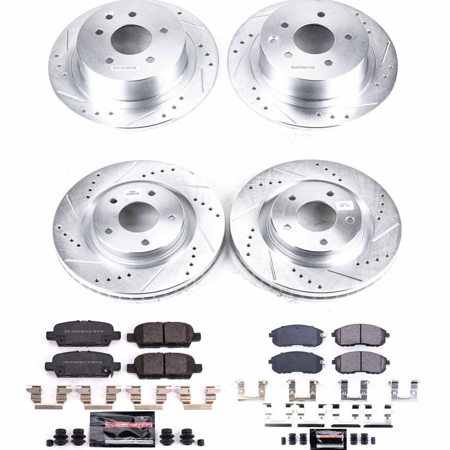 PowerStop Front & Rear Z23 Evolution Sport Brake Kit | Nissan Sentra (19) (K8360)