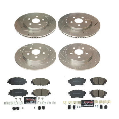 PowerStop Z23 Evolution Sport Front & Rear Brake Kit | Toyota Corolla (19) (K8362)
