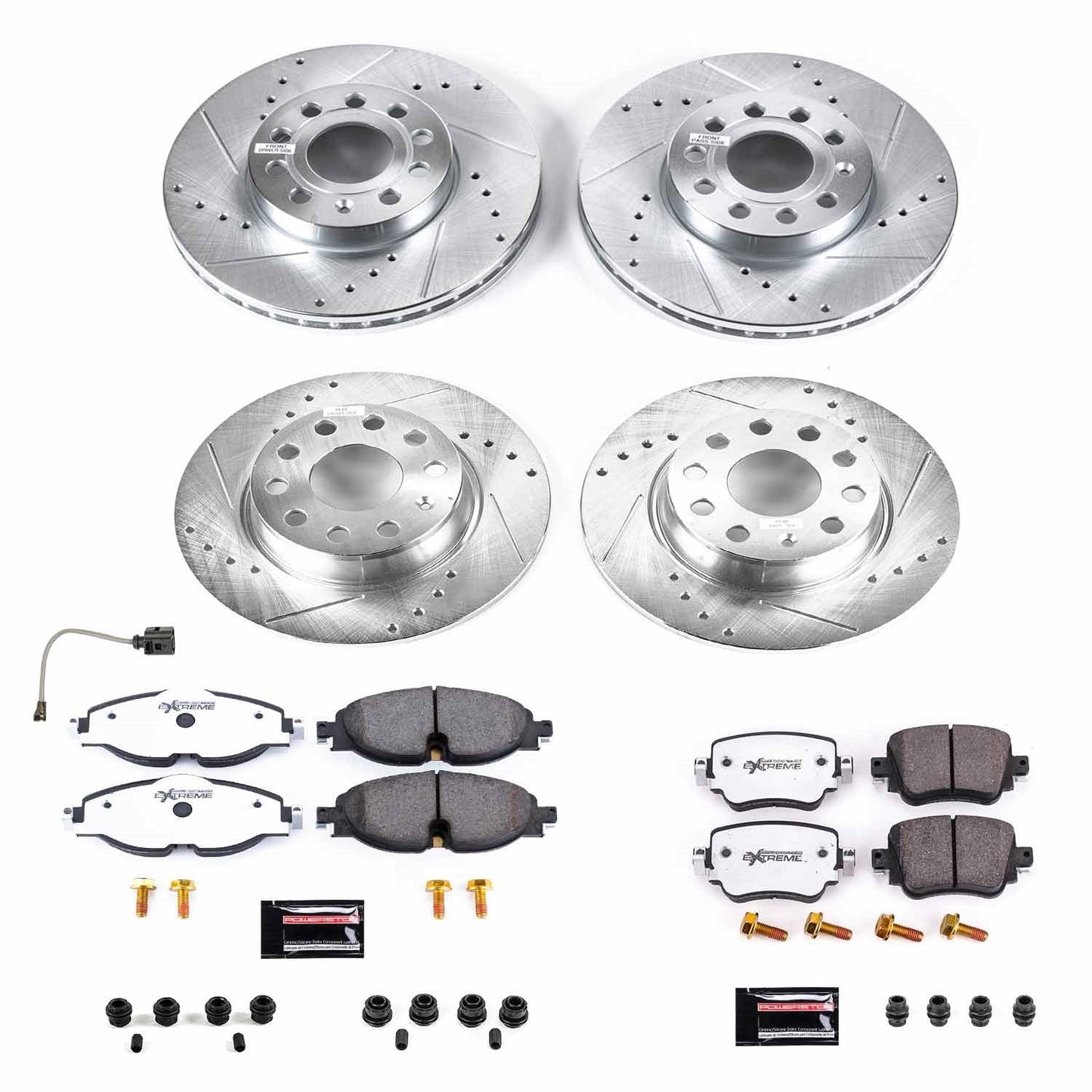PowerStop Front & Rear Z26 Street Warrior Brake Kit | Volkswagen Golf (19) (K8363-26)
