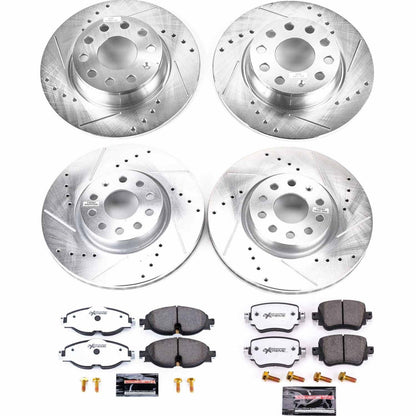 PowerStop Front & Rear Z26 Street Warrior Brake Kit | Volkswagen Golf Alltrack (19) (K8364-26)