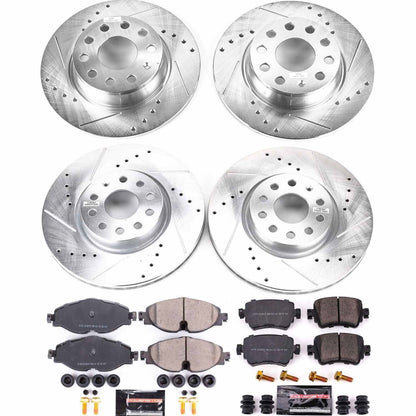 PowerStop Front & Rear Z23 Evolution Sport Brake Kit | Volkswagen Golf Alltrack (19) (K8364)