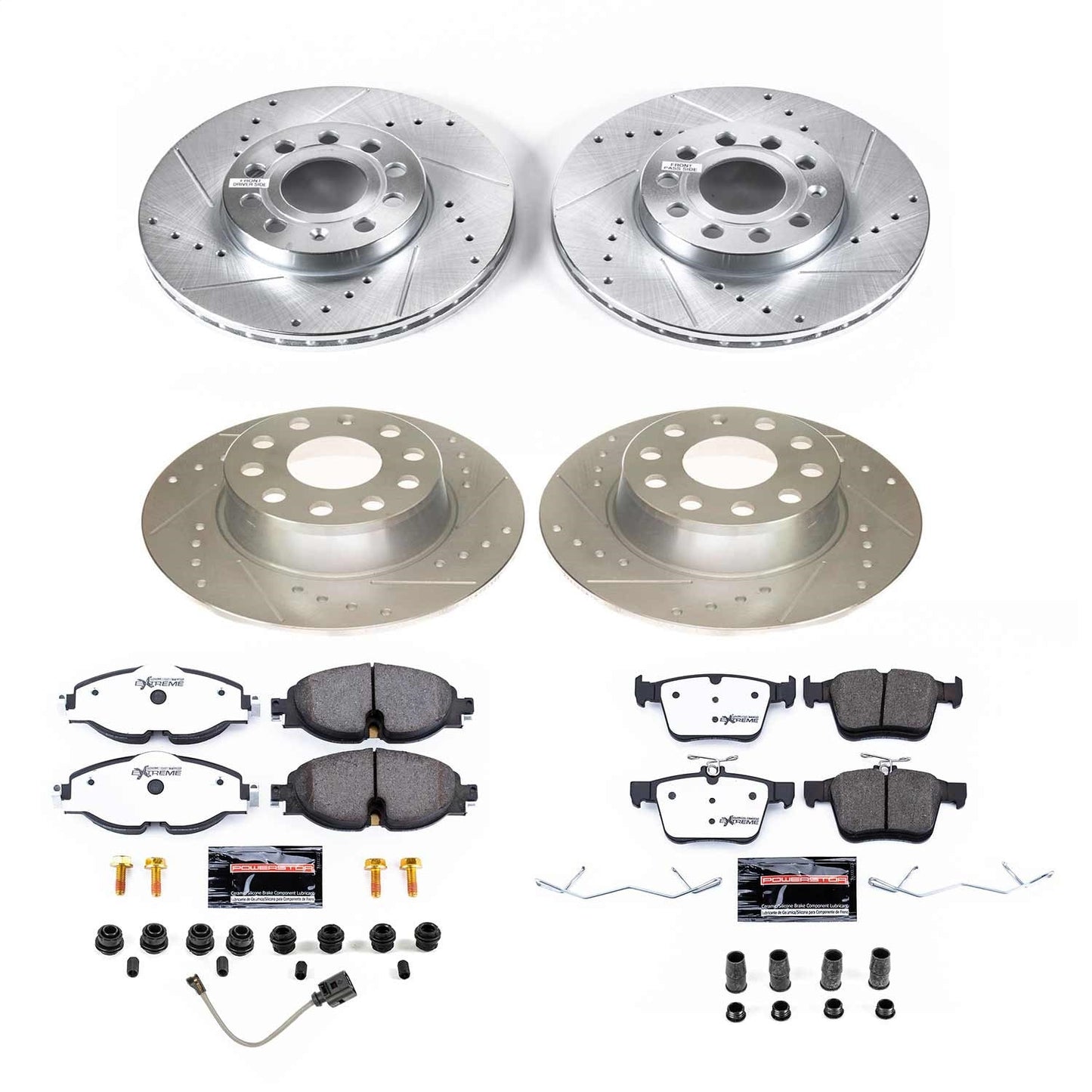 PowerStop Front & Rear Z26 Street Warrior Brake Kit | Volkswagen Jetta (19) (K8365-26)