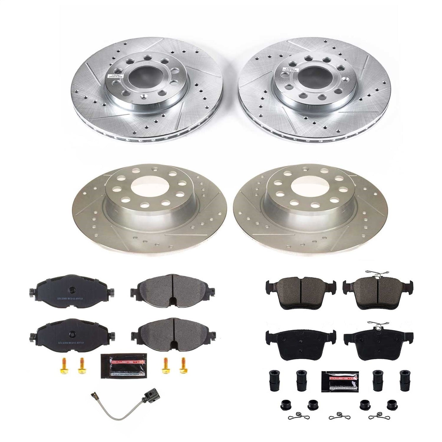 PowerStop Front & Rear Z23 Evolution Sport Brake Kit | Volkswagen Jetta (19) (K8365)