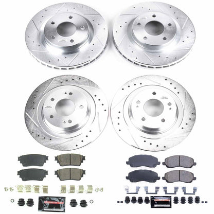 PowerStop Front & Rear Z23 Evolution Sport Brake Kit | Mitsubishi Outlander (17-19) (K8397)