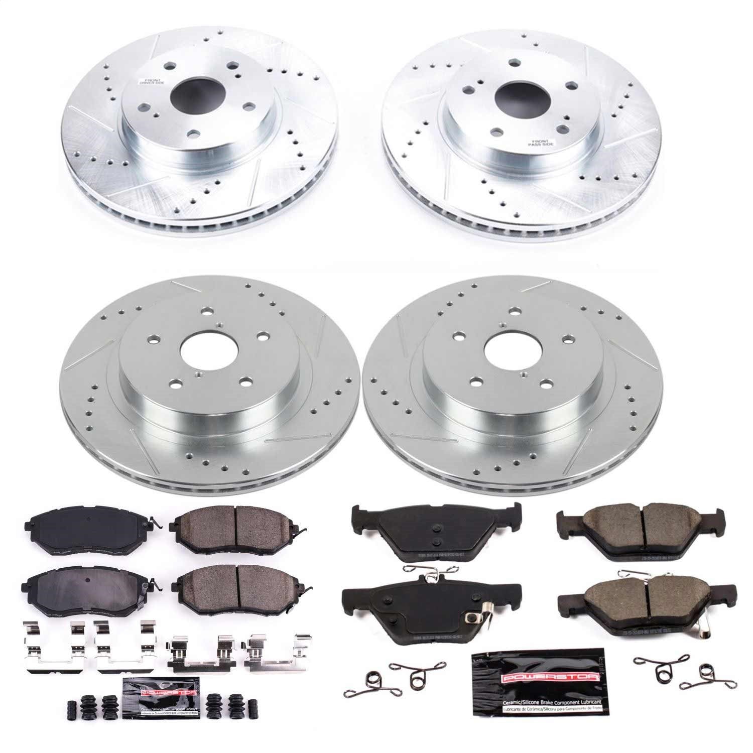 PowerStop Front & Rear Z23 Evolution Sport Brake Kit | Subaru Legacy (15) (K8405)