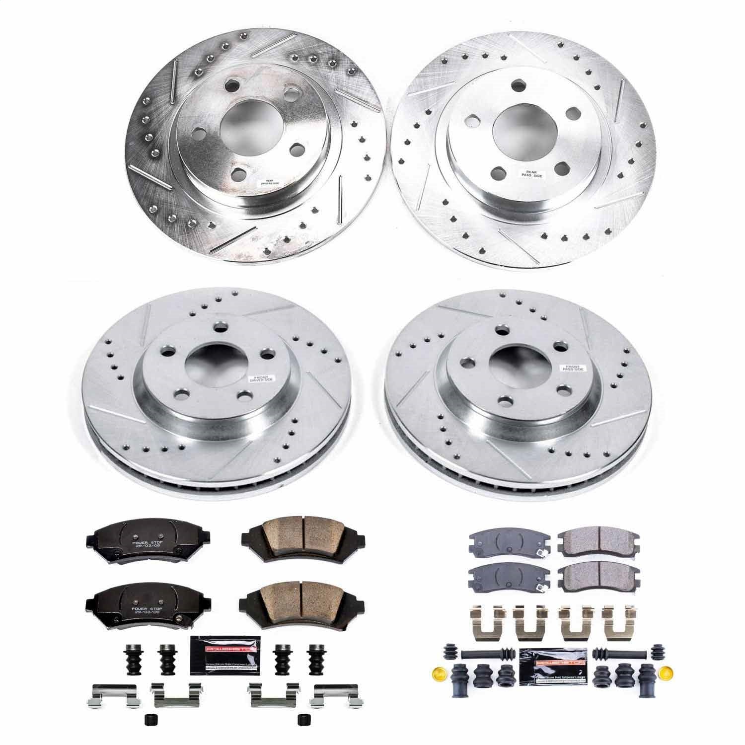 PowerStop Front & Rear Z23 Evolution Sport Brake Kit | Cadillac DeVille (05) (K8438)