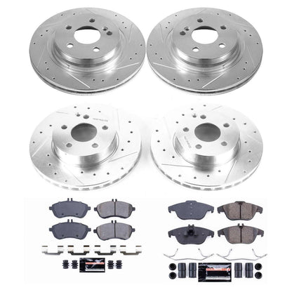 PowerStop Front & Rear Z23 Evolution Sport Brake Kit | Mercedes-Benz C250 (12-16) (K8439)