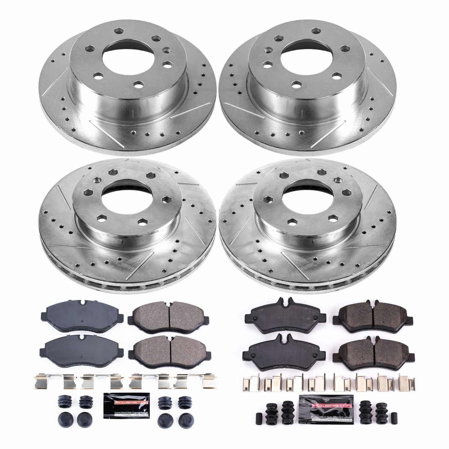 PowerStop Front & Rear Z23 Evolution Sport Brake Kit | Freightliner Sprinter 2500 (07-08) (K8449)