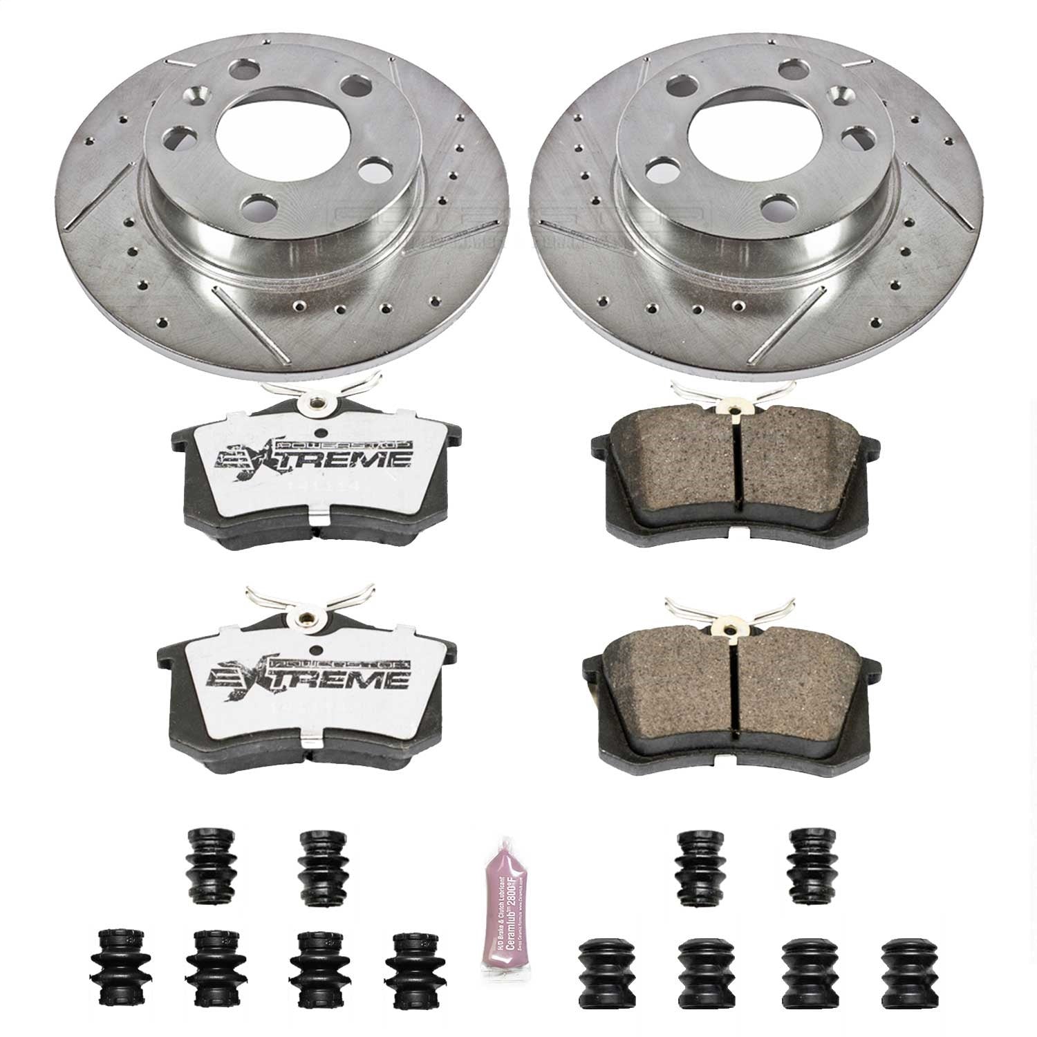 PowerStop Rear Z26 Street Warrior Brake Kit | Audi TT (99-06) (K848-26)