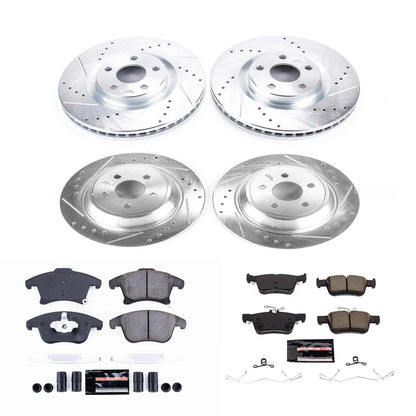 PowerStop Front & Rear Z23 Evolution Sport Brake Kit | Ford Police Responder Hybrid (2019–2020) (K8541)