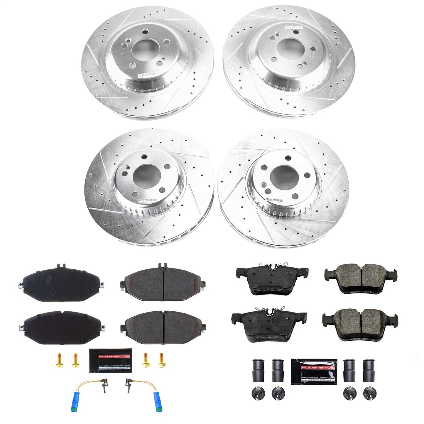 PowerStop Front & Rear Z23 Evolution Sport Brake Kit | Mercedes-Benz C300 (2019–2020) (K8546)