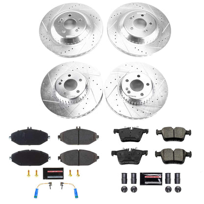 PowerStop Front & Rear Z23 Evolution Sport Brake Kit | Mercedes-Benz C300 (2019–2020) (K8546)