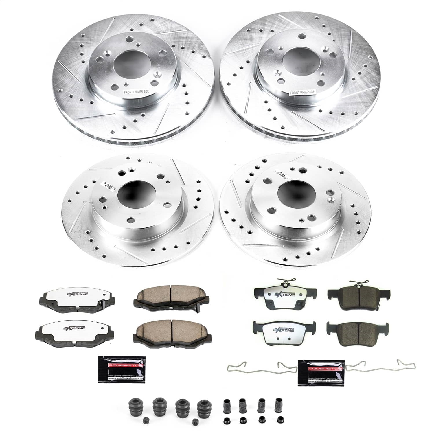 PowerStop Front and Rear Z26 Street Brake Kit | Honda Civic 2020–2021 (K8620-26)