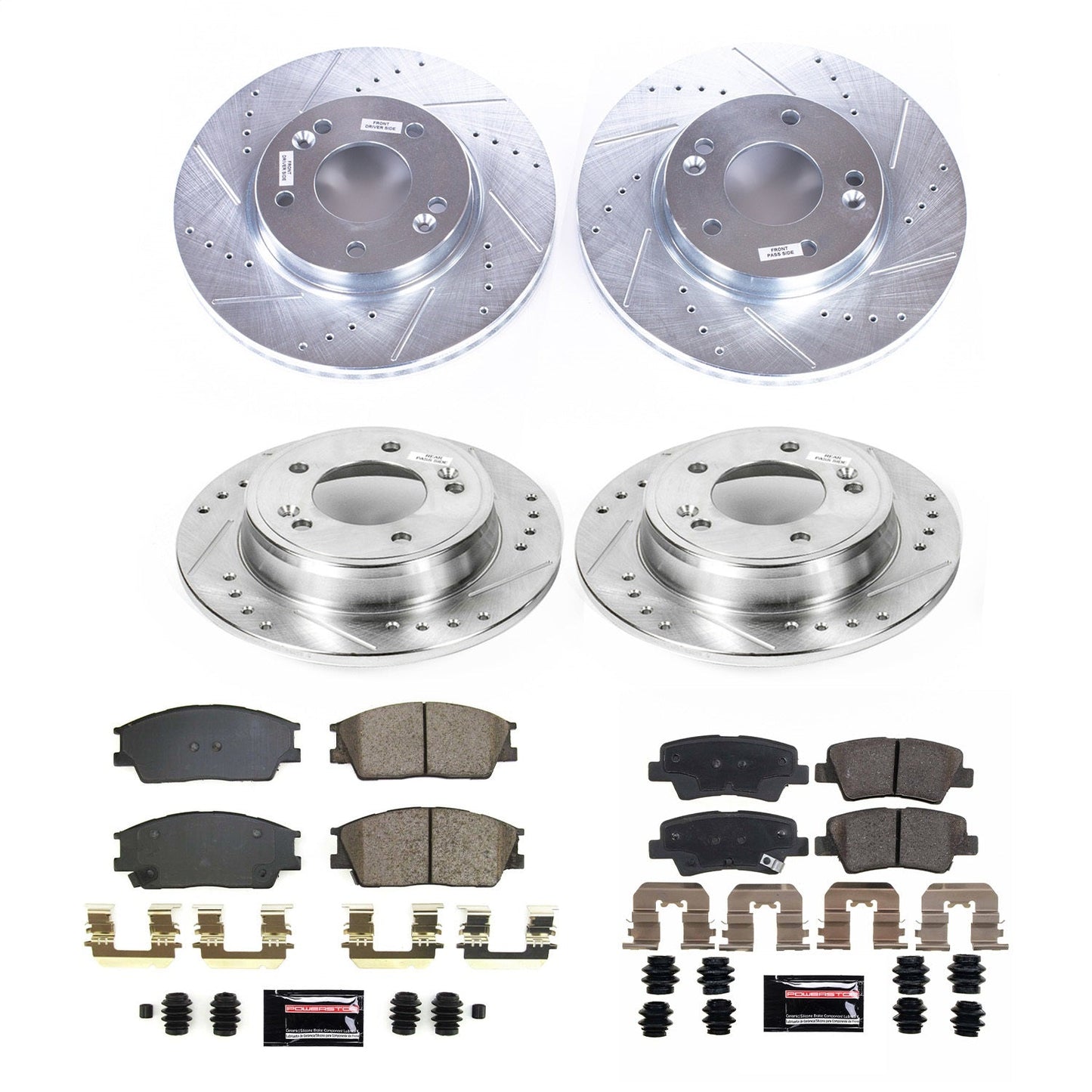 PowerStop Front & Rear Z23 Evolution Brake Kit | Hyundai Venue 2020–2022 (K8686)