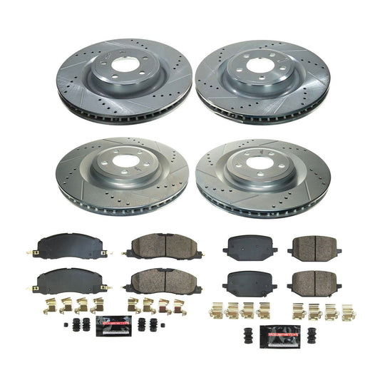 PowerStop Front & Rear Z23 Evolution Brake Kit | Lincoln Aviator (2020–2022) (K8696)