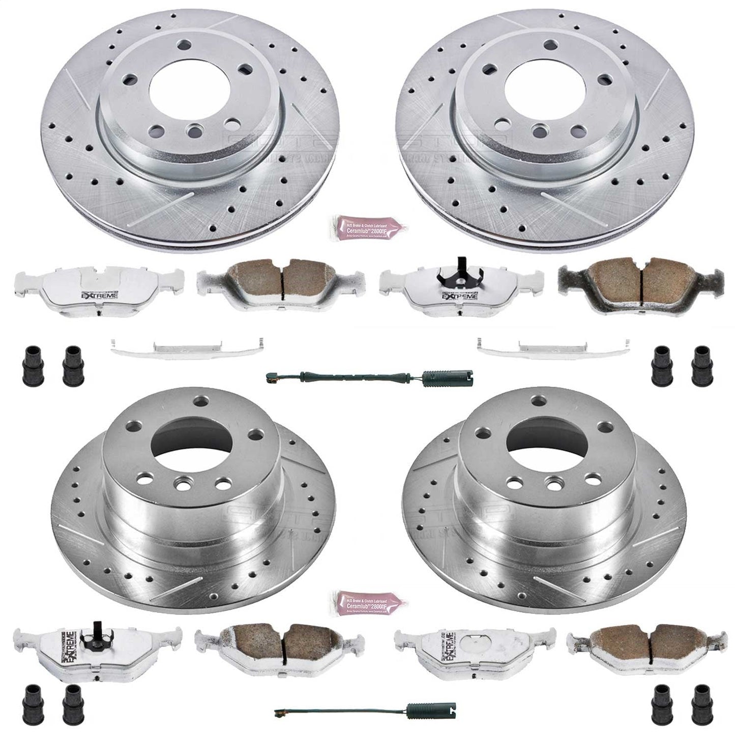 PowerStop Front & Rear Z26 Street Warrior Brake Kit | BMW Z3 (2001–2002) (K870-26)