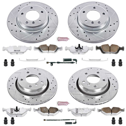 PowerStop Front & Rear Z26 Street Warrior Brake Kit | BMW 323i (2000) (K871-26)