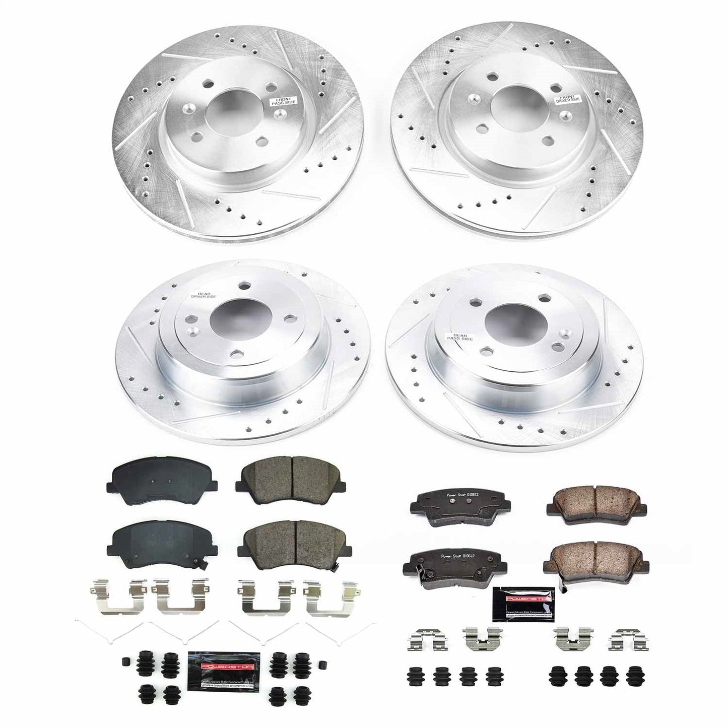 PowerStop Front & Rear Z23 Evolution Brake Kit | Kia Rio (2018) (K8724)