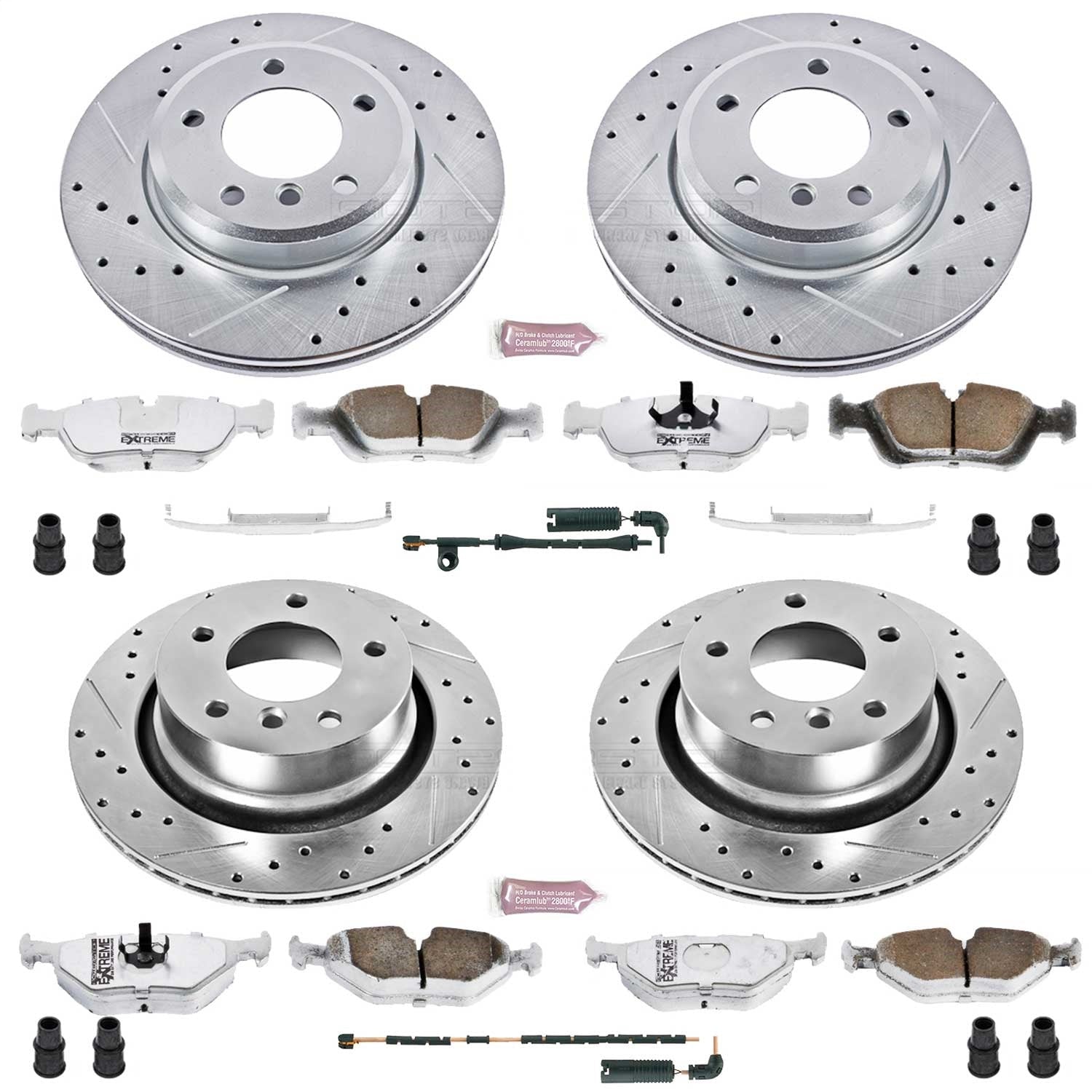 PowerStop Front & Rear Z26 Street Warrior Brake Kit | BMW Z4 (2003–2008) (K873-26)