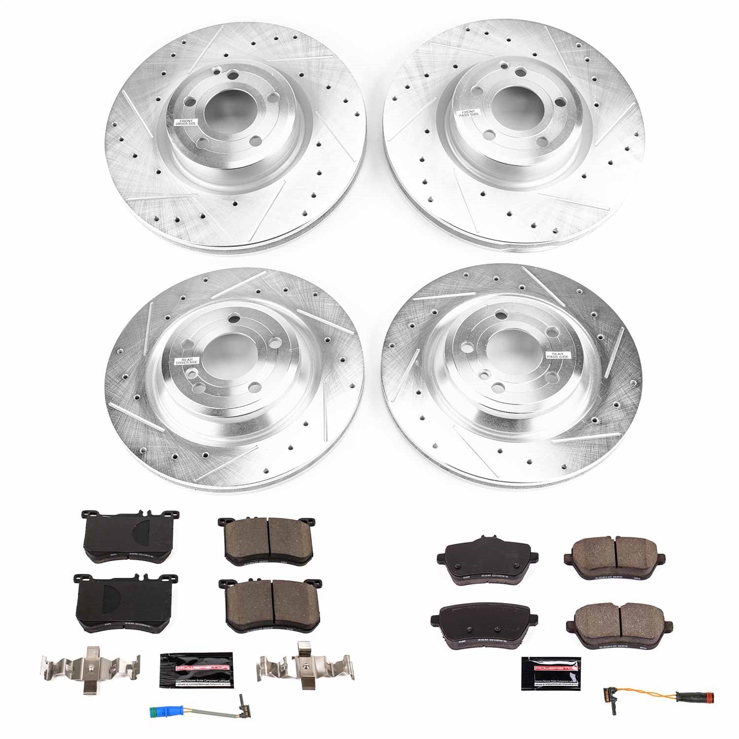 PowerStop Front & Rear Z23 Evolution Brake Kit | Mercedes-Benz SL550 (2019–2020) (K8734)