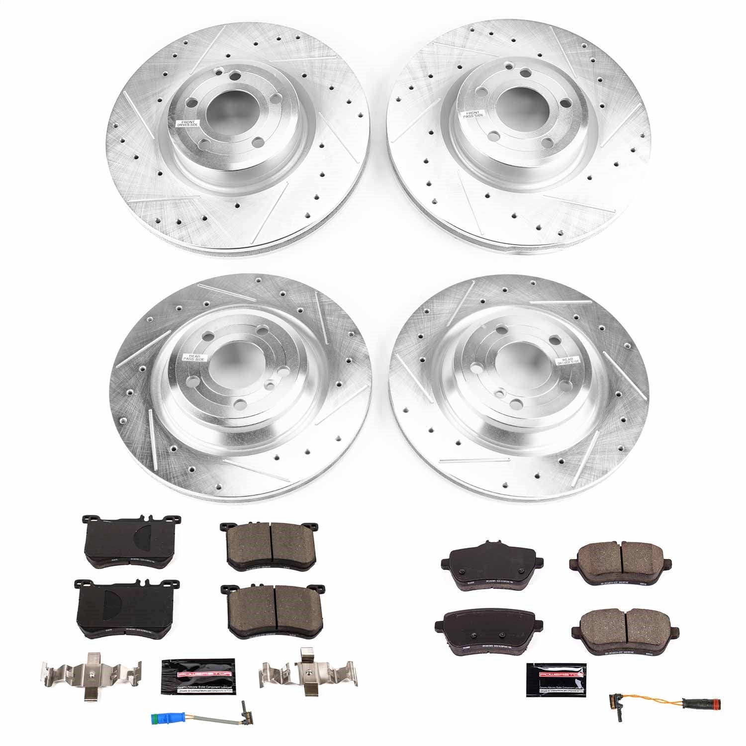 PowerStop Front & Rear Z23 Evolution Brake Kit | Mercedes-Benz SL550 (2013–2018) (K8735)
